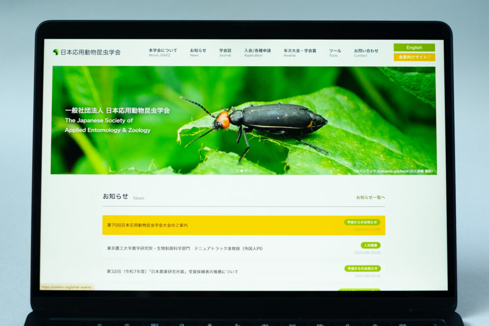 日本応用動物昆虫学会 ウェブサイト